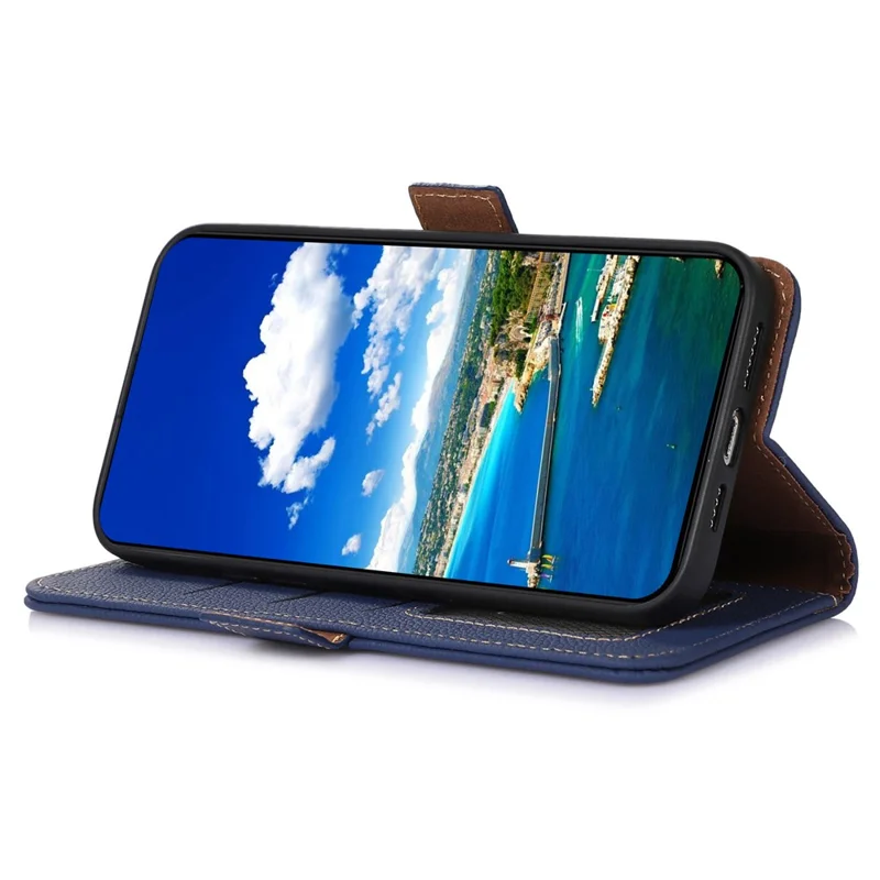 Für Xiaomi 13 Pro 5G Stoßfestes Echtleder-Handyhülle Seitlicher Magnetverschluss Handyhülle RFID-blockierende Brieftasche Handyhalterung - Safir