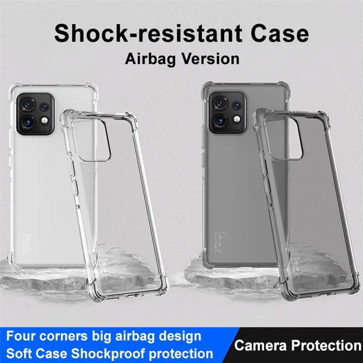 IMAK Per Motorola Moto X40 5G / Edge 40 Pro 5G Custodia con airbag a quattro angoli, antiurto, in TPU morbido, anti-graffio, protettiva - Trasparente