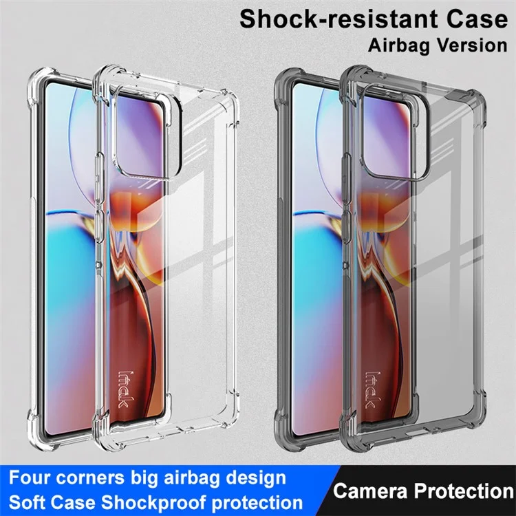 IMAK Per Motorola Moto X40 5G / Edge 40 Pro 5G Custodia con airbag a quattro angoli, antiurto, in TPU morbido, anti-graffio, protettiva - Trasparente