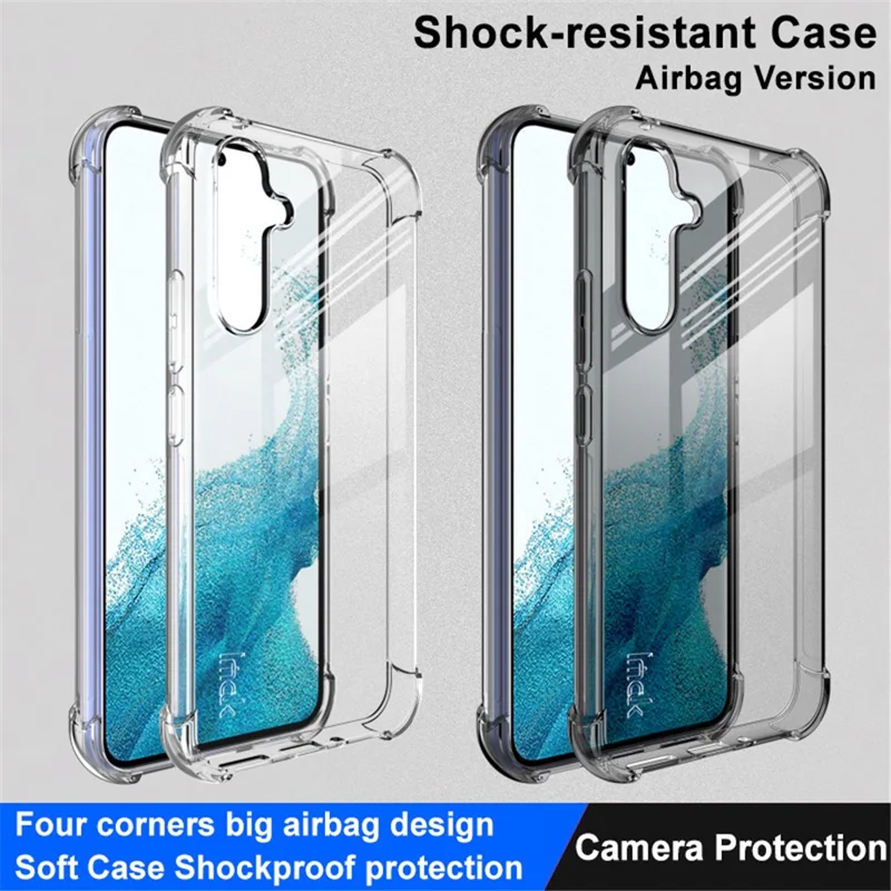 IMAK For Samsung Galaxy A54 5G Four Corner Airbag Shockproof Case Soft TPU Anti-drop Anti-scratch Cover - Transparent