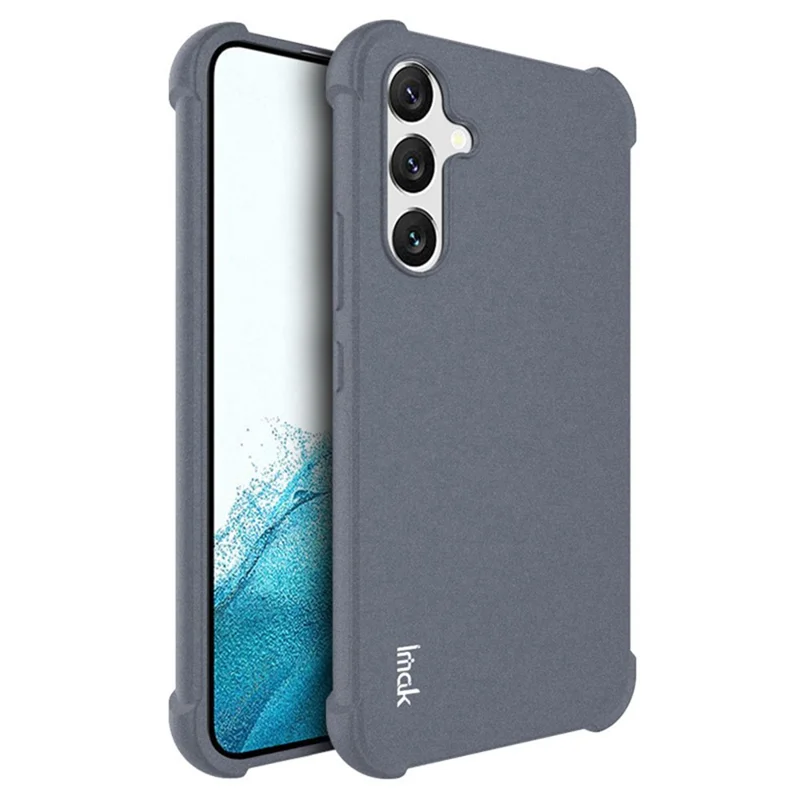 IMAK Para Samsung Galaxy A54 5G Capa Protetora de Quatro Cantos Airbag a Prova de Queda Capa Protetora Macia de TPU Superfície Fosca - Cinza