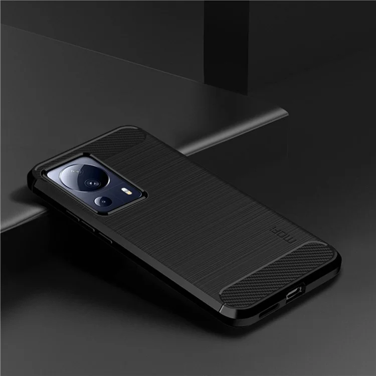 MOFI JK TPU Serie-1 per Xiaomi 13 Lite / Civi 2 5G Custodia per telefono in fibra di carbonio spazzolata - Nero