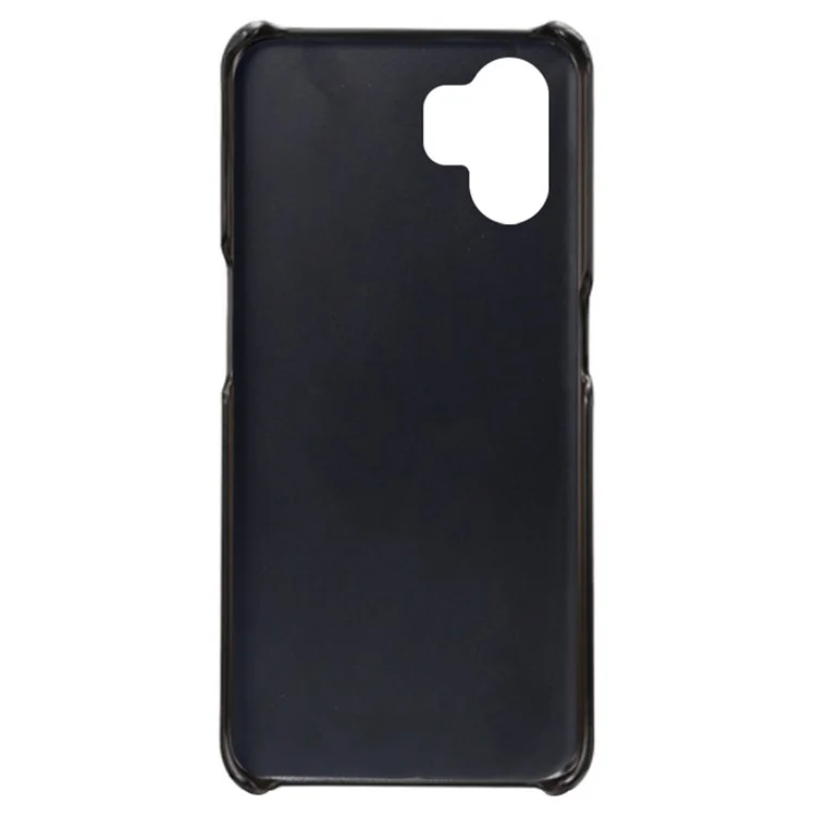 Mobile Phone Cover For Realme 9i 5G / 10 5G, PU Leather Coated Hard PC Scratch-resistant Phone Case with Dual Card Slots - Black