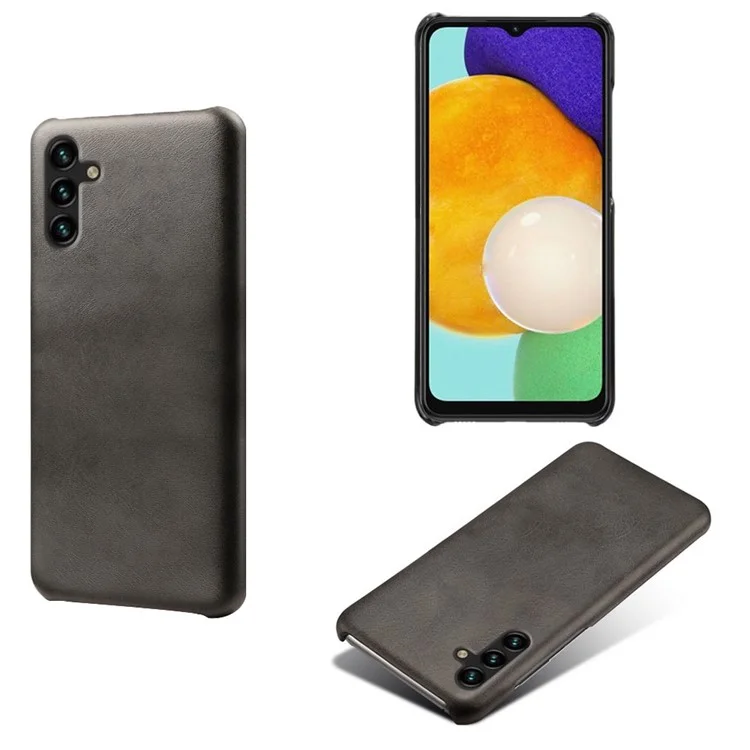 Custodia Protettiva per Samsung Galaxy A54 5G, Cover in Pelle PU Grana Vitello Rivestita in PC - Colore Nero