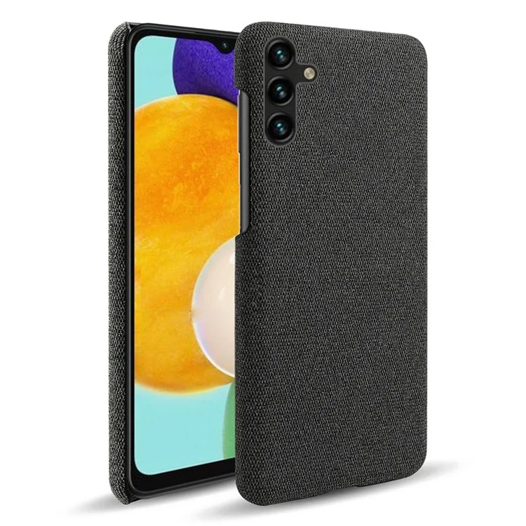 Per Samsung Galaxy A54 5G Colore Solido Duro PC Trama Tessuto Resistente ai Graffi Cover Telefono - Nero