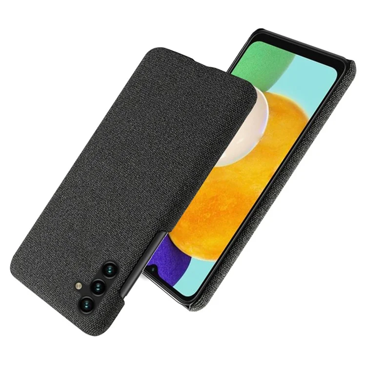 Per Samsung Galaxy A54 5G Colore Solido Duro PC Trama Tessuto Resistente ai Graffi Cover Telefono - Nero