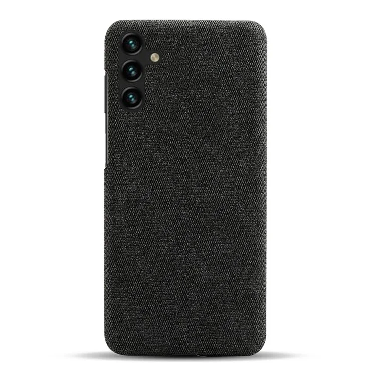 Per Samsung Galaxy A54 5G Colore Solido Duro PC Trama Tessuto Resistente ai Graffi Cover Telefono - Nero