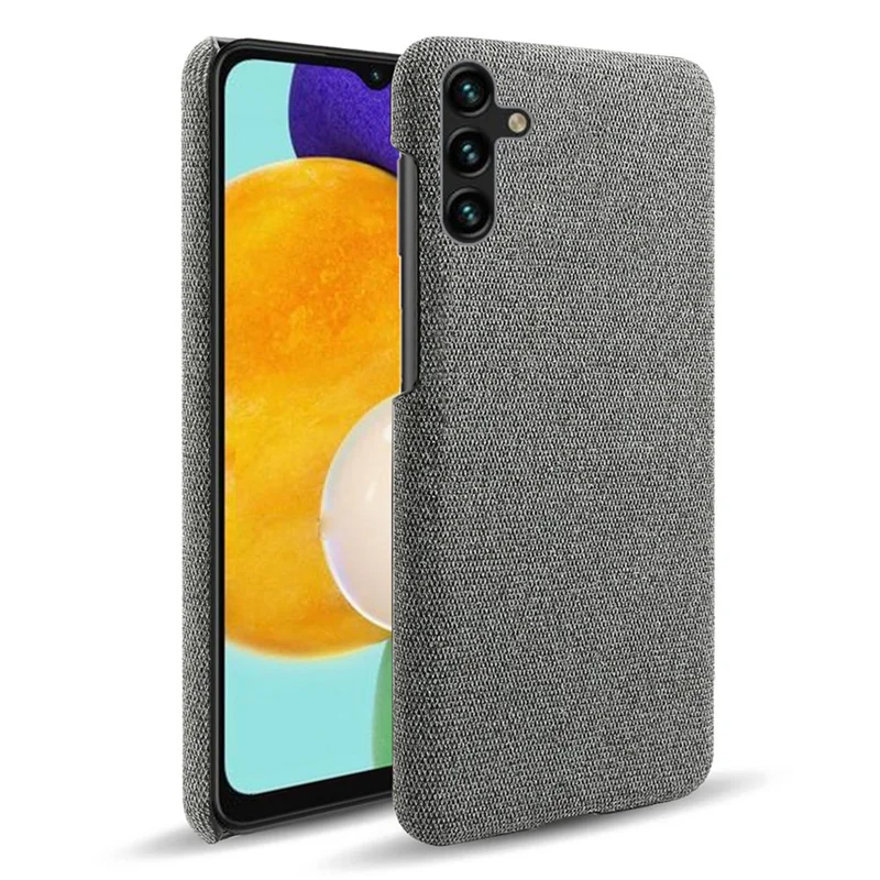 Per Samsung Galaxy A54 5G Custodia rigida in PC con texture in tessuto resistente ai graffi - Grigio