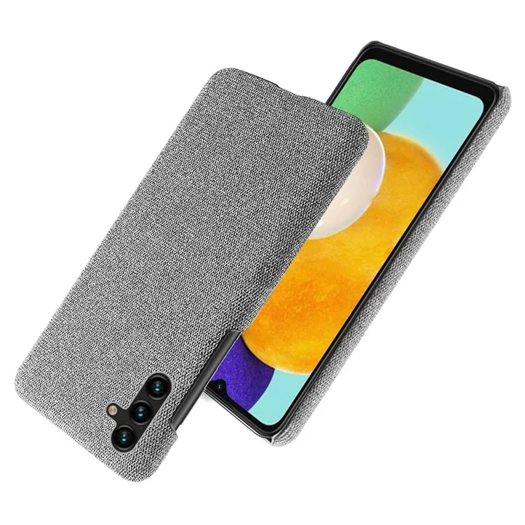 For Samsung Galaxy A54 5G Solid Color Hard PC Cloth Texture Scratch-resistant Phone Cover - Light Grey