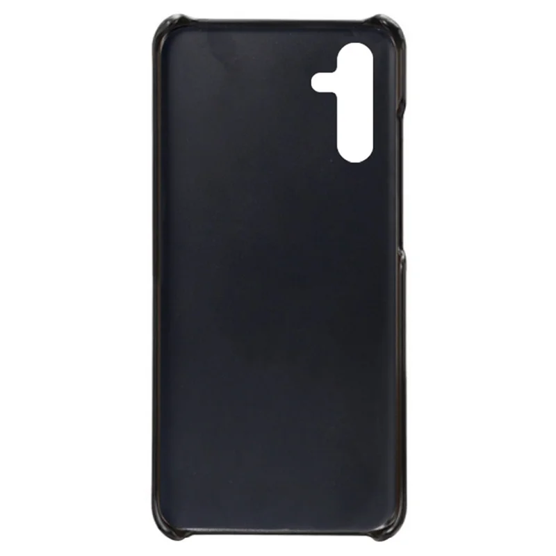 Phone Cover with Dual Card Slots For Samsung Galaxy A54 5G, Drop-proof PU Leather Coated Hard PC Scratch-resistant Phone Case - Black