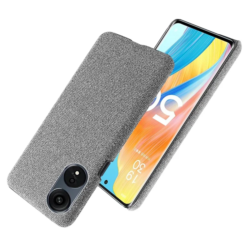 Obudowa telefoniczna jednokolorowa do Oppo A1 Pro 5G / Reno8 T 5G, twarda obudowa z tkaniny PC, odporna na upadki, kolor jasnoszary
