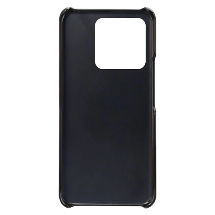 Para Xiaomi 13 Pro 5G Funda de Teléfono Móvil Textura de Ternera Antichoque Revestida de Cuero PU Funda Móvil de PC - Negro