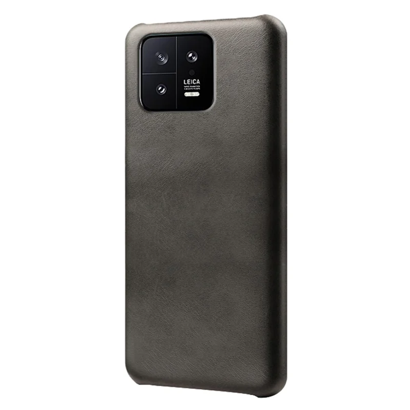 Obudowa z krowiej skóry PU z powłoką PC na Xiaomi 13 5G, odporna na upadki, ochronna tylna pokrywa - Czarny