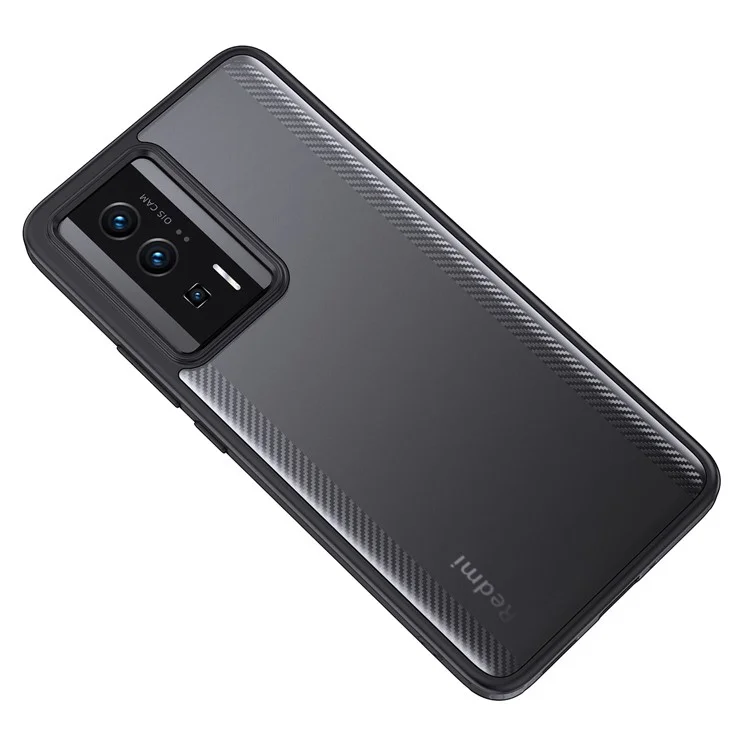 Shockproof Phone Case for Xiaomi Poco F5 Pro 5G / Redmi K60 Pro 5G / K60 5G Hard PC Soft TPU Anti-scratch Back Cover - Matte Black