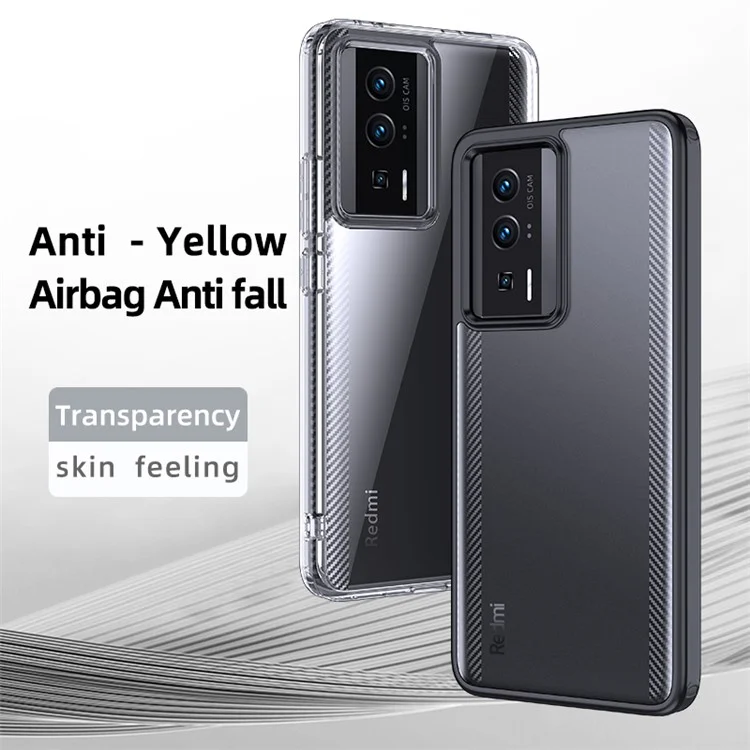 Shockproof Phone Case for Xiaomi Poco F5 Pro 5G / Redmi K60 Pro 5G / K60 5G Hard PC Soft TPU Anti-scratch Back Cover - Matte Black