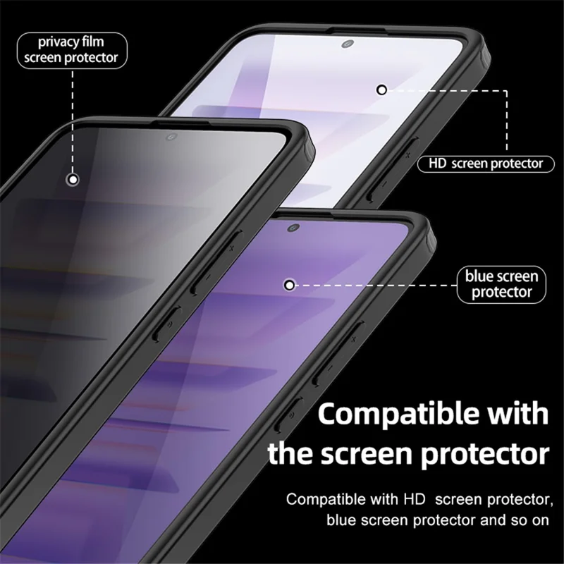 Stoßfeste Handyhülle für Xiaomi Poco F5 Pro 5G / Redmi K60 Pro 5G / K60 5G Harte PC Weiche TPU Kratzfeste Rückabdeckung - Transparent