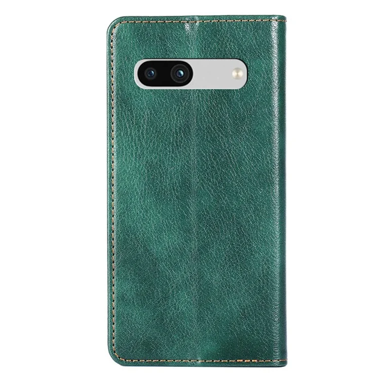 Capa de Celular de Couro PU para Google Pixel 7a, Com Suporte Magnético Fechamento Automático à Prova de Quedas, Carteira Flip Cover - Verde