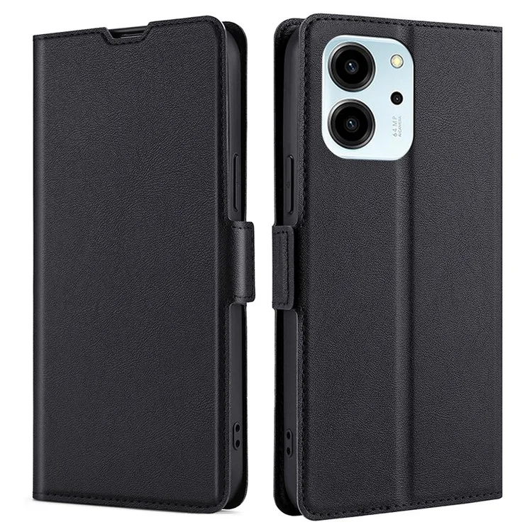 For Honor 80 SE 5G Étui de protection antichocs pour téléphone Porte-cartes en cuir PU Pliable Support Étui de protection pour téléphone - Noir