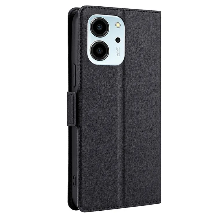 For Honor 80 SE 5G Étui de protection antichocs pour téléphone Porte-cartes en cuir PU Pliable Support Étui de protection pour téléphone - Noir