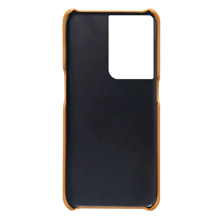 Calf Textured Phone Cover For Oppo Reno9 5G, Non-slip Lightweight PU Leather Coated PC Mobile Phone Case - Orange