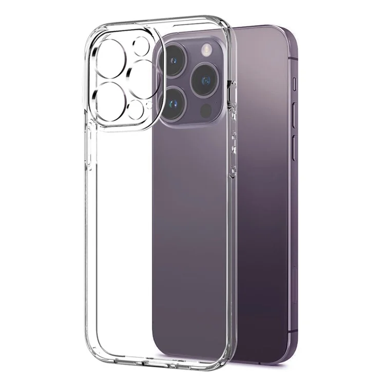 NORTHJO For iPhone 14 Pro Max 2-in-1 Precise Cutouts Protective TPU Phone Case + Anti-scratch HD Tempered Glass Screen Protector - Transparent