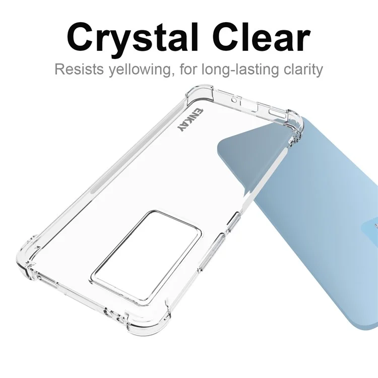 ENKAY HAT PRINCE For Xiaomi Poco F5 Pro 5G / Redmi K60 Pro 5G / K60 5G Shockproof TPU Cell Phone Cover Thickened Corners Anti-slip Strip Edge Clear Smartphone Case