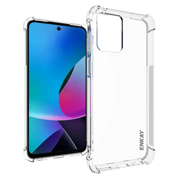 ENKAY HAT PRINCE Custodia Telefonica Trasparente in TPU per Motorola Moto G 5G (2023), Angoli Rinforzati Antiscivolo Bordo Chiaro Copertura Telefonica