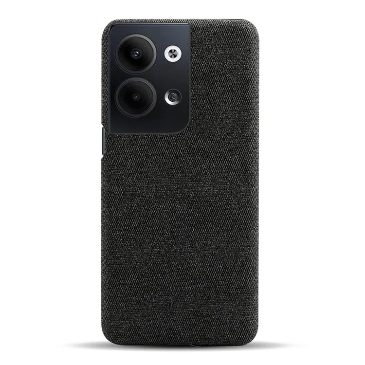 Para Oppo Reno9 Pro+ 5G Capa de Smartphone à Prova de Choque Cor Sólida Anti-Arranhões Capa de Telefone PC+Cloth Duro - Preto