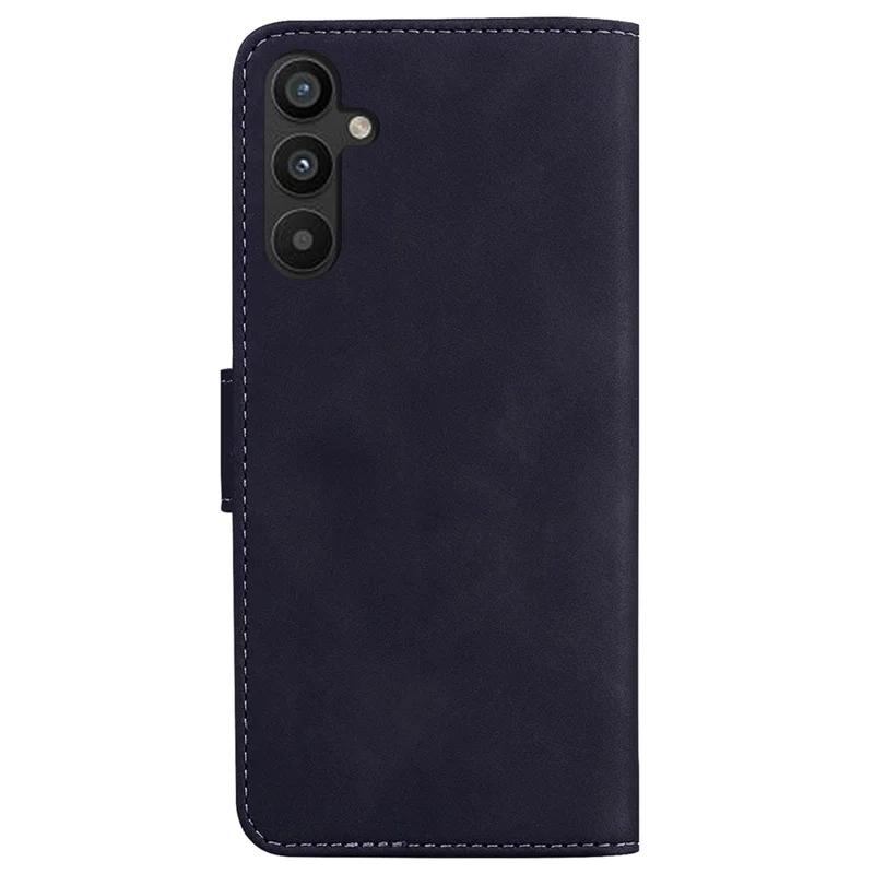 Per Samsung Galaxy A54 5G Anti-impronta digitale Colore solido Custodia in pelle PU Custodia protettiva per telefono - Nero