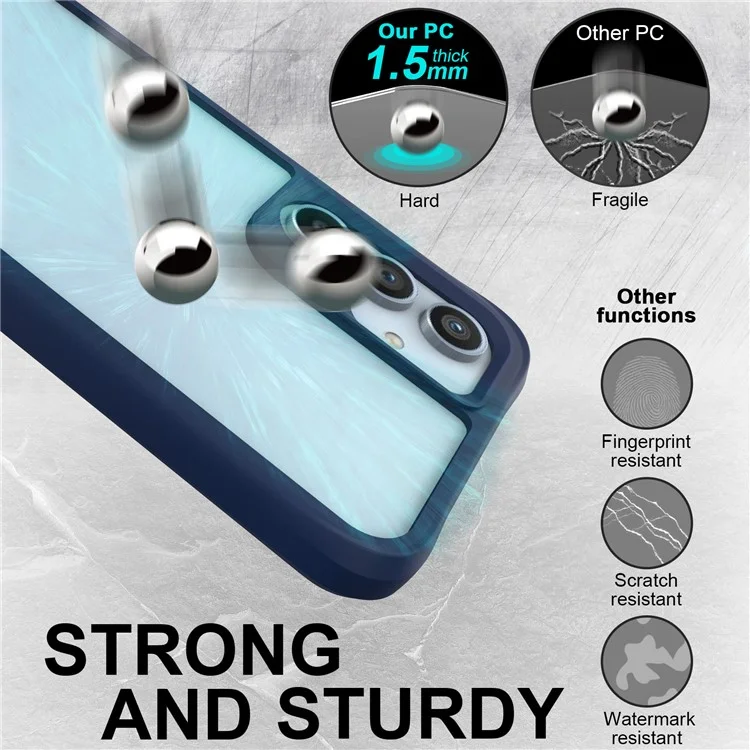 Combat X Mode Für Samsung Galaxy A54 5G Transparentes Handy-Cover Harte PC Weiche TPU Schutzhülle Handyhülle - Blau