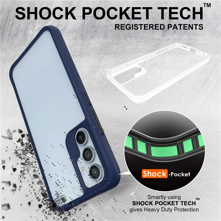Combat X Mode Für Samsung Galaxy A54 5G Transparentes Handy-Cover Harte PC Weiche TPU Schutzhülle Handyhülle - Blau