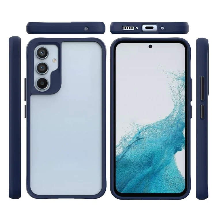 Combat X Mode Für Samsung Galaxy A54 5G Transparentes Handy-Cover Harte PC Weiche TPU Schutzhülle Handyhülle - Blau