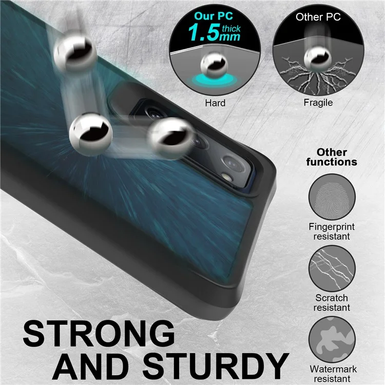 Étui de protection pour Samsung Galaxy S20 FE / S20 FE 5G / S20 Fan Edition / S20 Fan Edition 5G / S20 Lite / S20 FE 2022, en PC transparent + TPU, mode Combat X, noir