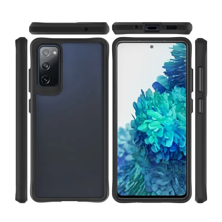 Étui de protection pour Samsung Galaxy S20 FE / S20 FE 5G / S20 Fan Edition / S20 Fan Edition 5G / S20 Lite / S20 FE 2022, en PC transparent + TPU, mode Combat X, noir