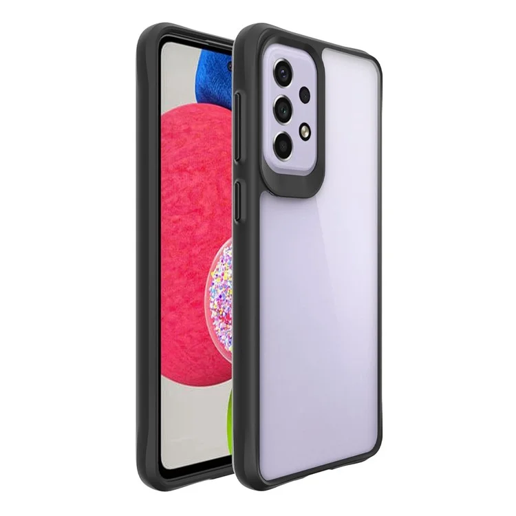 Combat X Mode For Samsung Galaxy A33 5G Transparent Phone Case Hard PC Soft TPU Non-slip Wear-resistant Phone Back Cover - Black