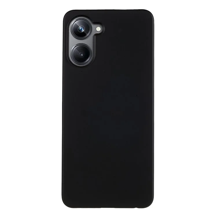 Per Realme 10 Pro 5G Superficie lucida e gommata Custodia dura in PC Protezione antiurto Cover per telefono - Nero