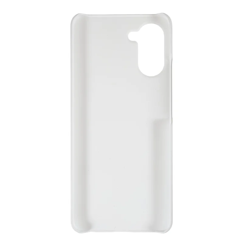 For Realme 10 Pro 5G Rubberized Glossy Surface Hard PC Case Shock Absorbing Protection Phone Cover - White