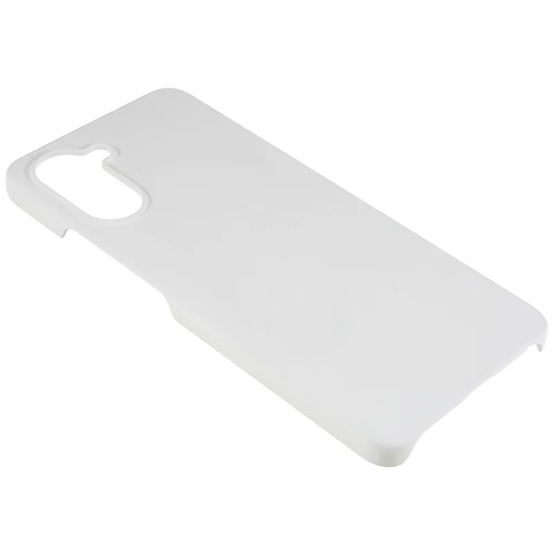 For Realme 10 Pro 5G Rubberized Glossy Surface Hard PC Case Shock Absorbing Protection Phone Cover - White