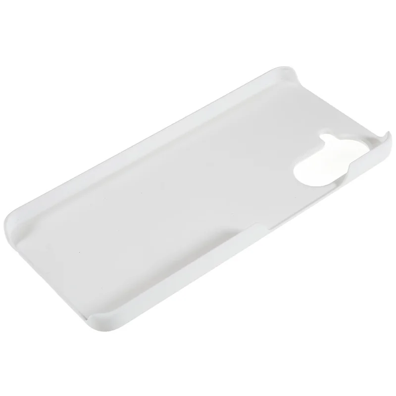 For Realme 10 Pro 5G Rubberized Glossy Surface Hard PC Case Shock Absorbing Protection Phone Cover - White