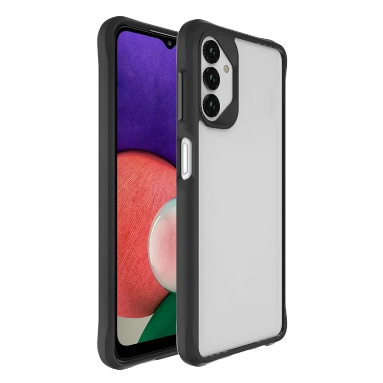 Combat X Mode For Samsung Galaxy A13 4G / 5G / A04s 4G (164.7 x 76.7 x 9.1 mm) / A04 4G (164.4 x 76.3 x 9.1 mm) Clear Phone Case Soft TPU Hard PC Reinforced Corners Cover - Black
