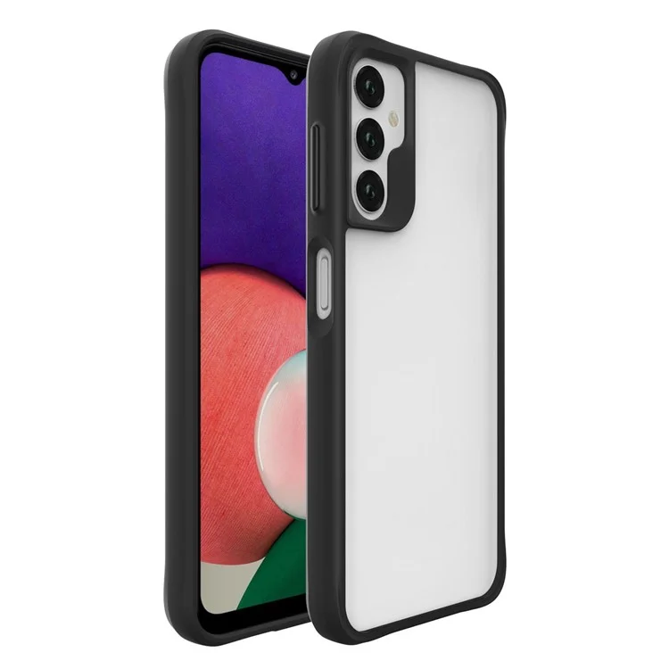 Combat X Mode For Samsung Galaxy A14 5G / A14 4G Four Corner Protection Phone Case Soft TPU Hard PC Shockproof Clear Cover - Black