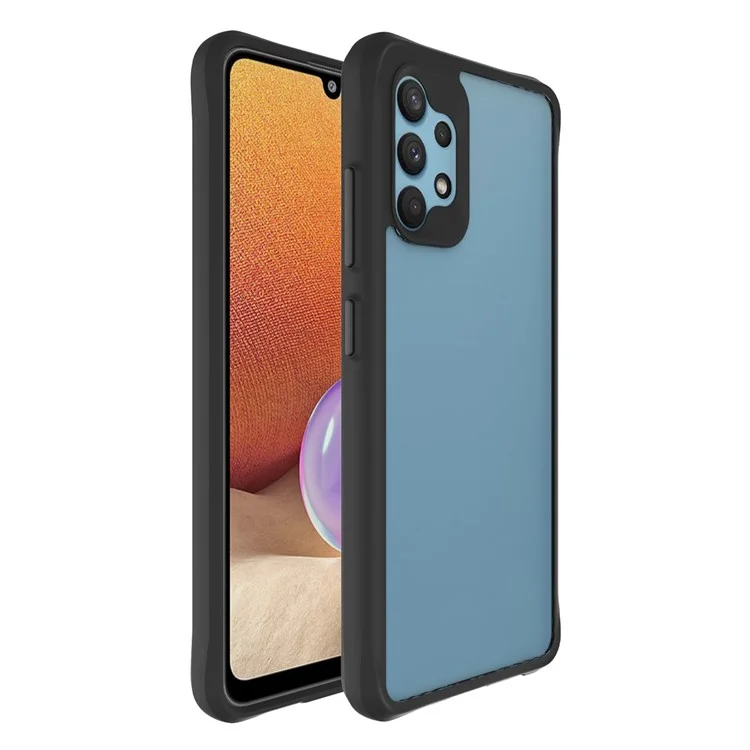 Combat X Mode For Samsung Galaxy A32 4G (EU Version) Drop Protection Transparent Case Hard PC Soft TPU Anti-Scratch Phone Cover - Black