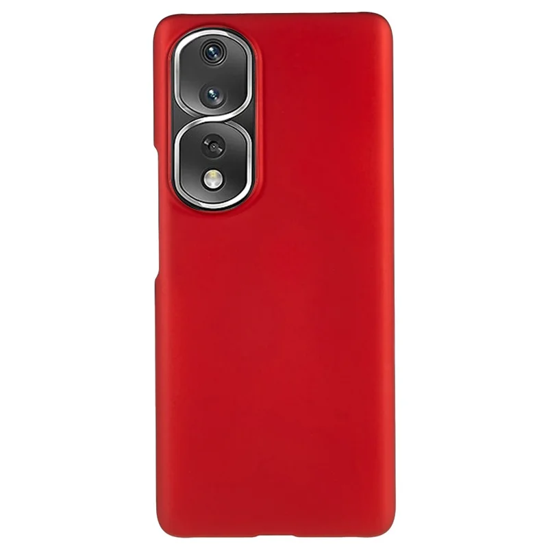 For Honor 80 Pro 5G Rubberized Finish Anti-Fingerprint Phone Case Glossy Surface Hard PC Shockproof Cover - Red