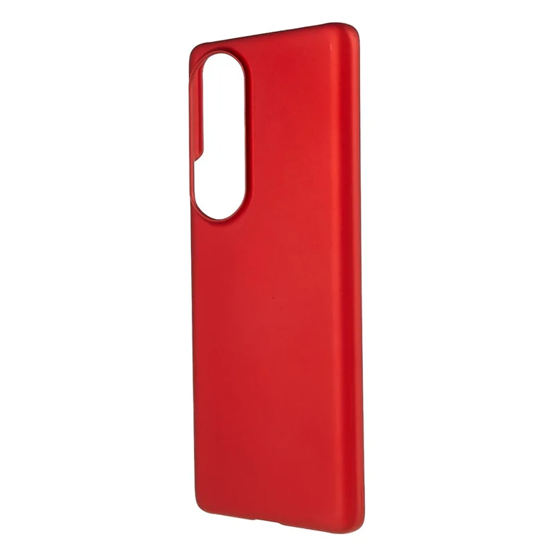 For Honor 80 Pro 5G Rubberized Finish Anti-Fingerprint Phone Case Glossy Surface Hard PC Shockproof Cover - Red