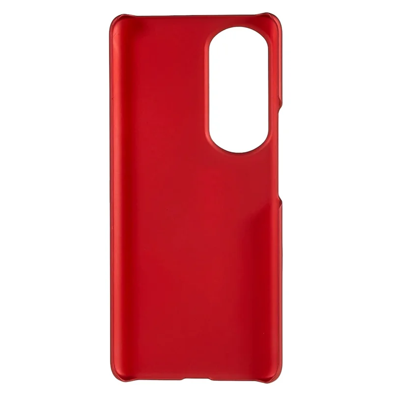 For Honor 80 Pro 5G Rubberized Finish Anti-Fingerprint Phone Case Glossy Surface Hard PC Shockproof Cover - Red