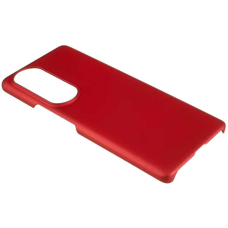 For Honor 80 Pro 5G Rubberized Finish Anti-Fingerprint Phone Case Glossy Surface Hard PC Shockproof Cover - Red