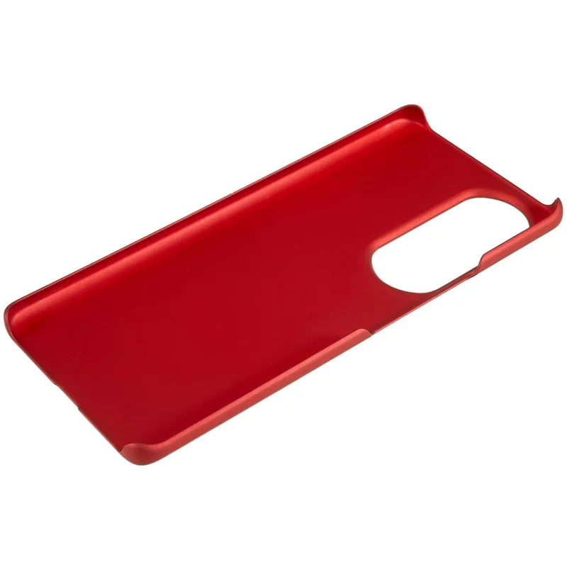 For Honor 80 Pro 5G Rubberized Finish Anti-Fingerprint Phone Case Glossy Surface Hard PC Shockproof Cover - Red