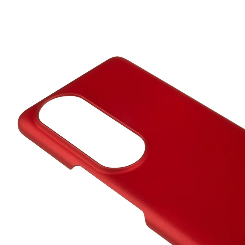 For Honor 80 Pro 5G Rubberized Finish Anti-Fingerprint Phone Case Glossy Surface Hard PC Shockproof Cover - Red