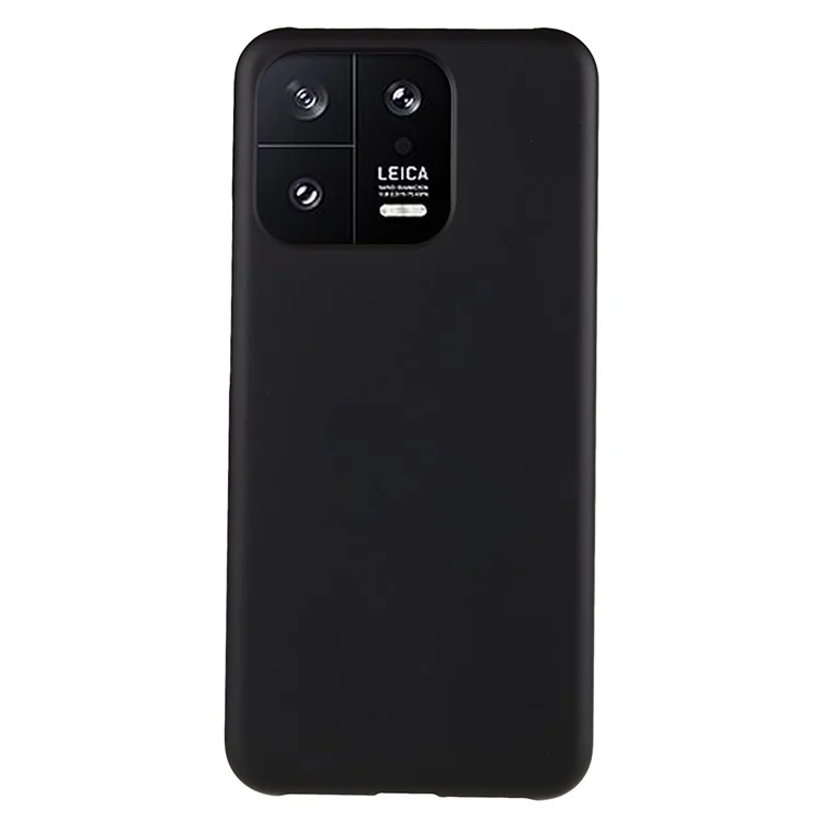 Für Xiaomi 13 5G, gummierter glänzender Minimalistischer Hartschalen-Stoßschutzkoffer - Schwarz