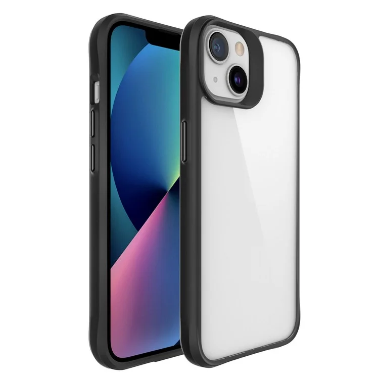 Modo Combat X para iPhone 13 mini de 5,4 pulgadas Cubierta trasera de panel claro de PC duro Funda de teléfono a prueba de golpes de TPU suave de servicio pesado - Negro